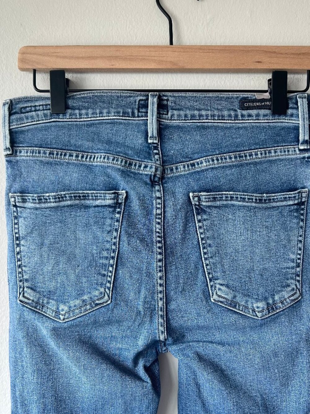 Citizens of Humanity Rocket Crop High Rise Skinny Jeans 28 Side Stripe Contrast - Picture 5 of 12